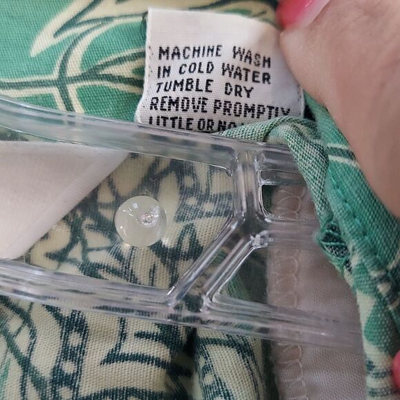 Diane von Furstenberg Green Print Vintage Jumpsuit Sz L - Picture 6 of 11